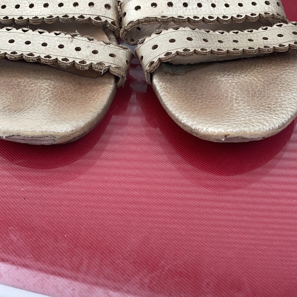 Kate spade gold leather sandals size 10 - Picture 7 of 7